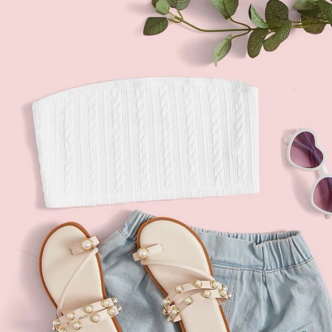 Vit slätt dressy linne 