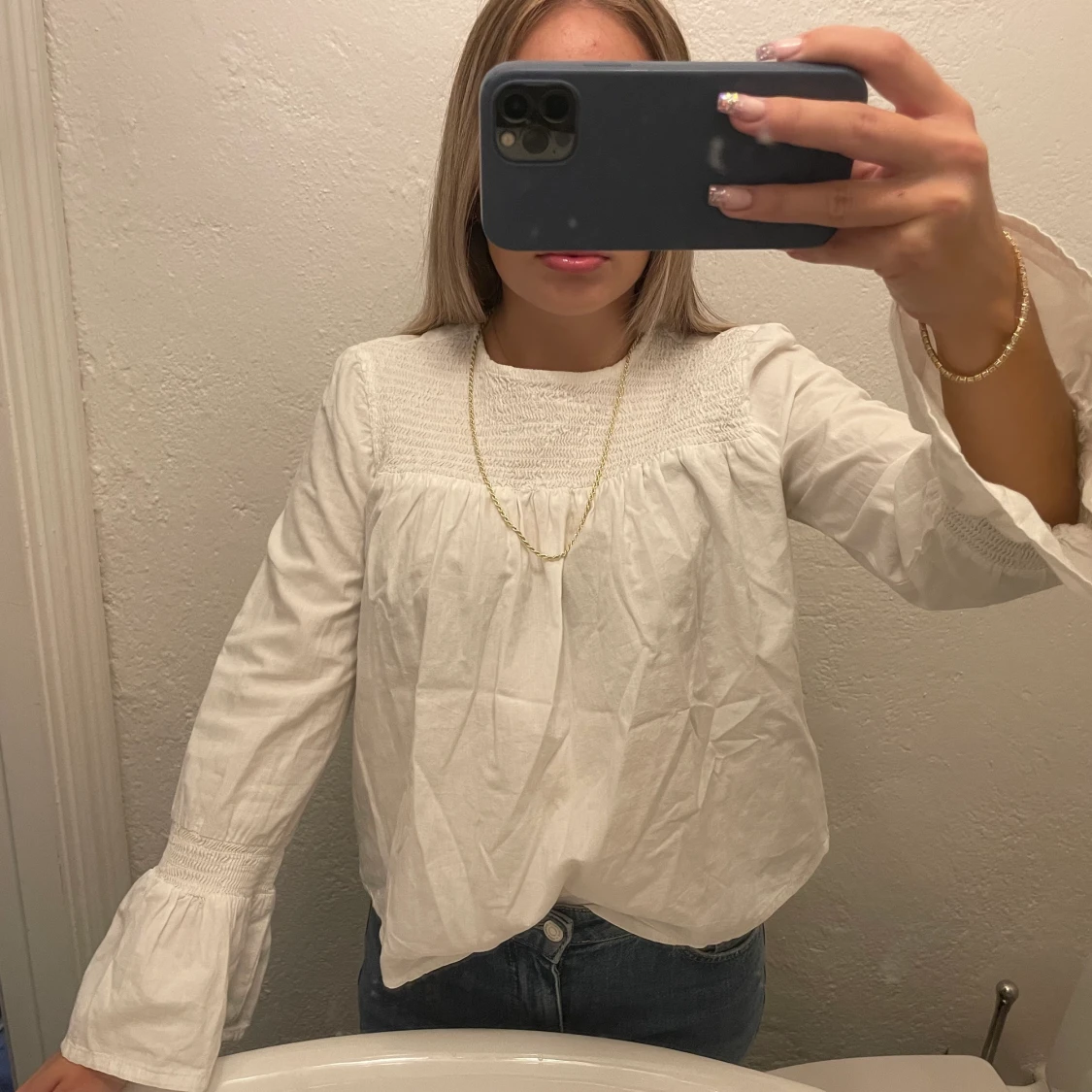 Vit blus❤️‍🔥❤️‍🔥