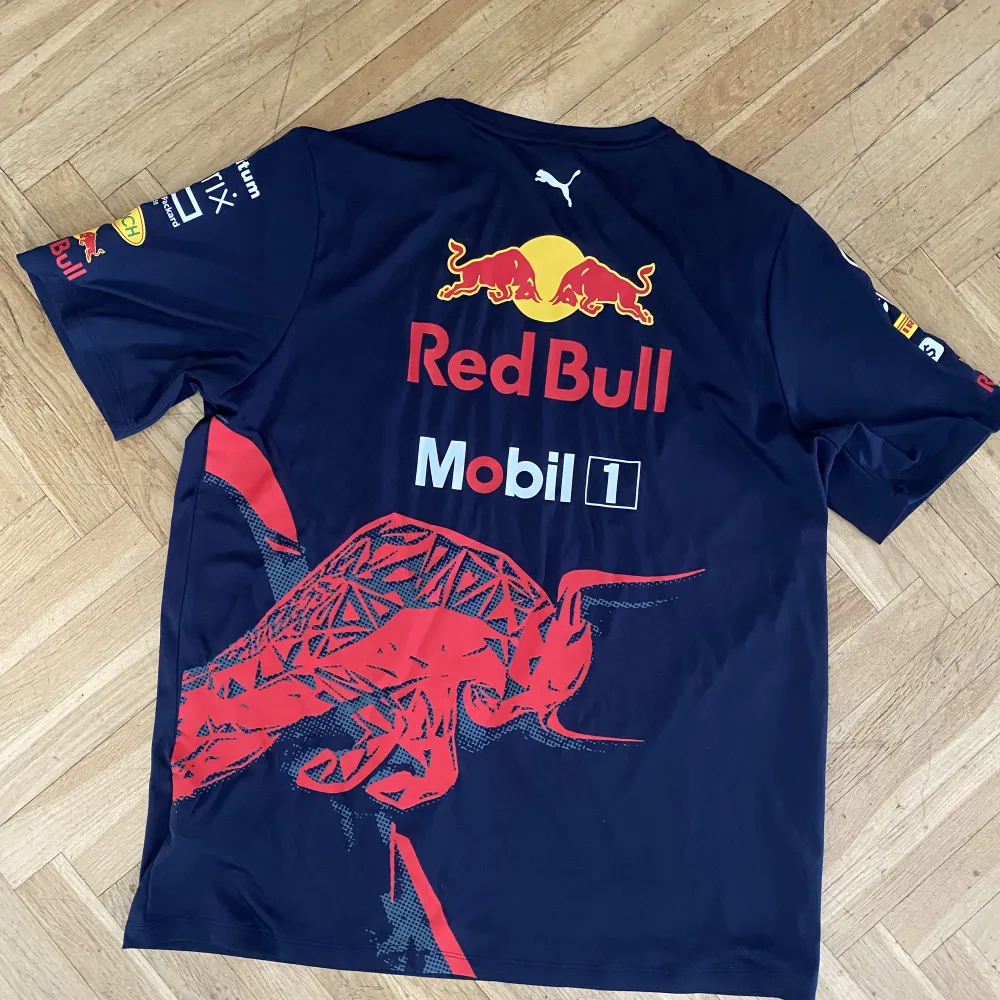 Säljer en red bull racing F1 tröja som är använd kanske 5 gånger och är i storlek L. Den är äkta och köpt på racet i österrike förra året. Bara att skriva ett DM vid intresse!. T-shirts.