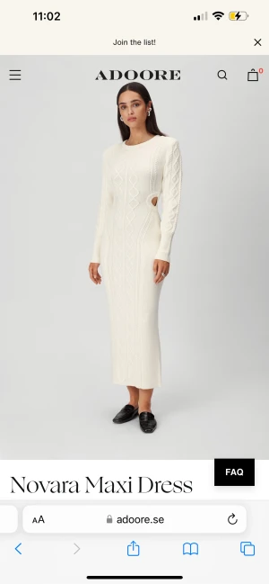 Adoore Novara Maxi Dress - Storlek 32. Använd två gånger så i nyskick! Nypris 1600.