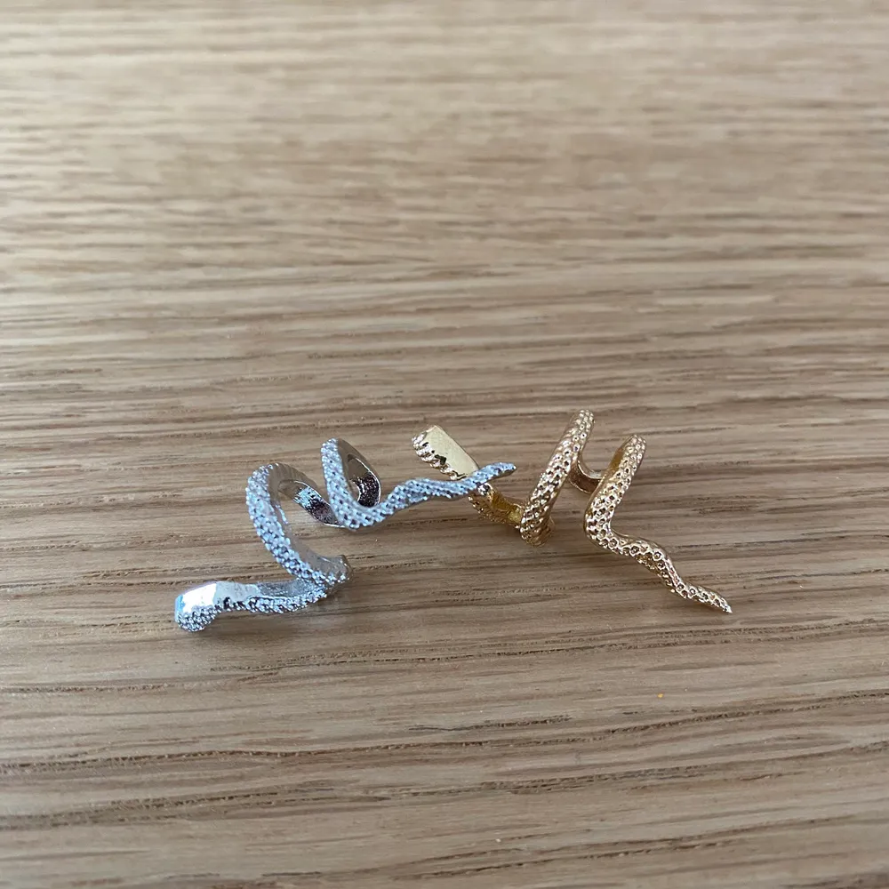 Säljer endast den lilla ormen där uppe på örat. Aldrig använt. Har både guld och silver. Frakten ingår!!⚡️. Accessoarer.