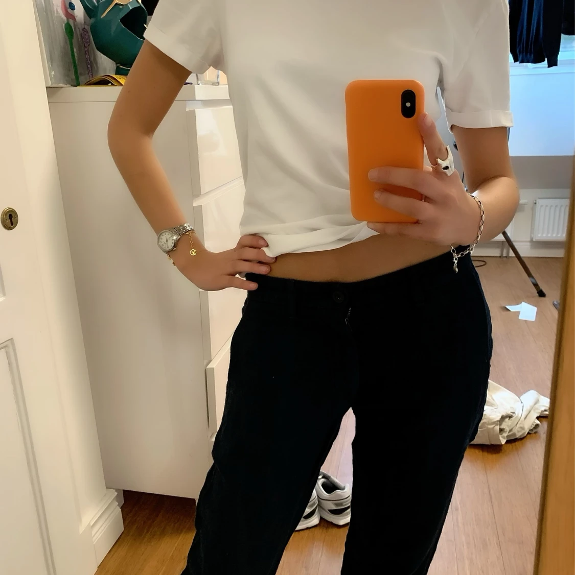 Lågmidjade Linnebyxor/ Kostymbyxor