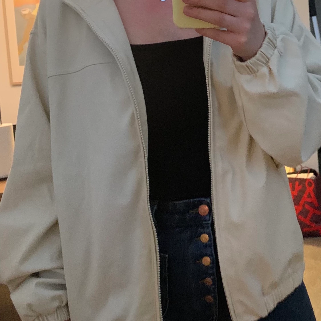 Beige tracksuitjacka  - 90