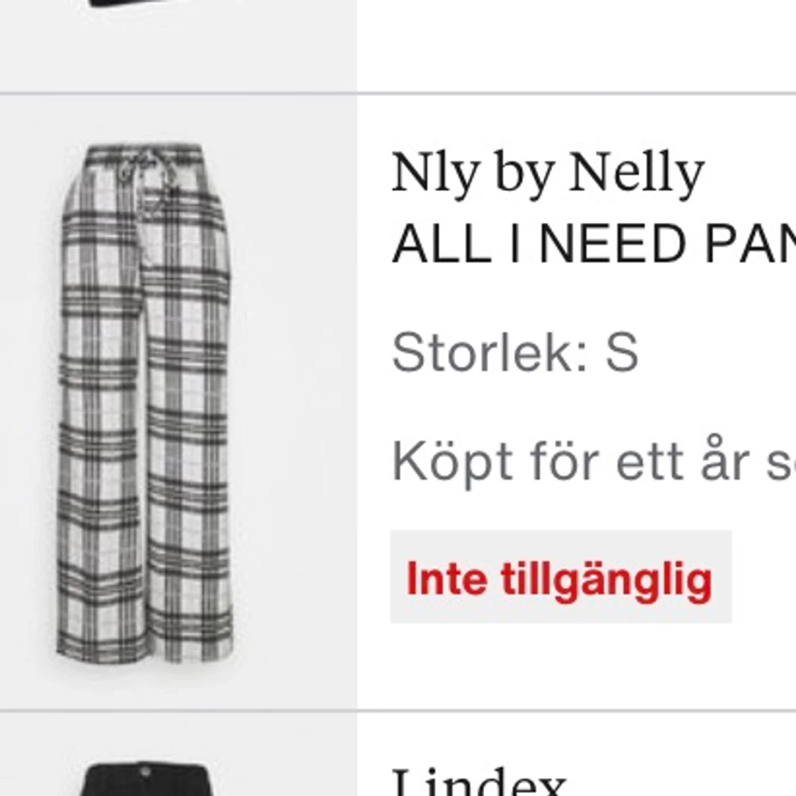 Rutiga mjukisbyxor - 90