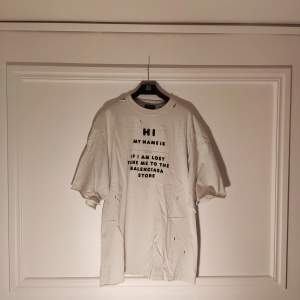 Balenciaga Hi my name is ___ t-shirt Fits oversize Storlek M  OBS OBS OBS OBS OBS!!!! Replika