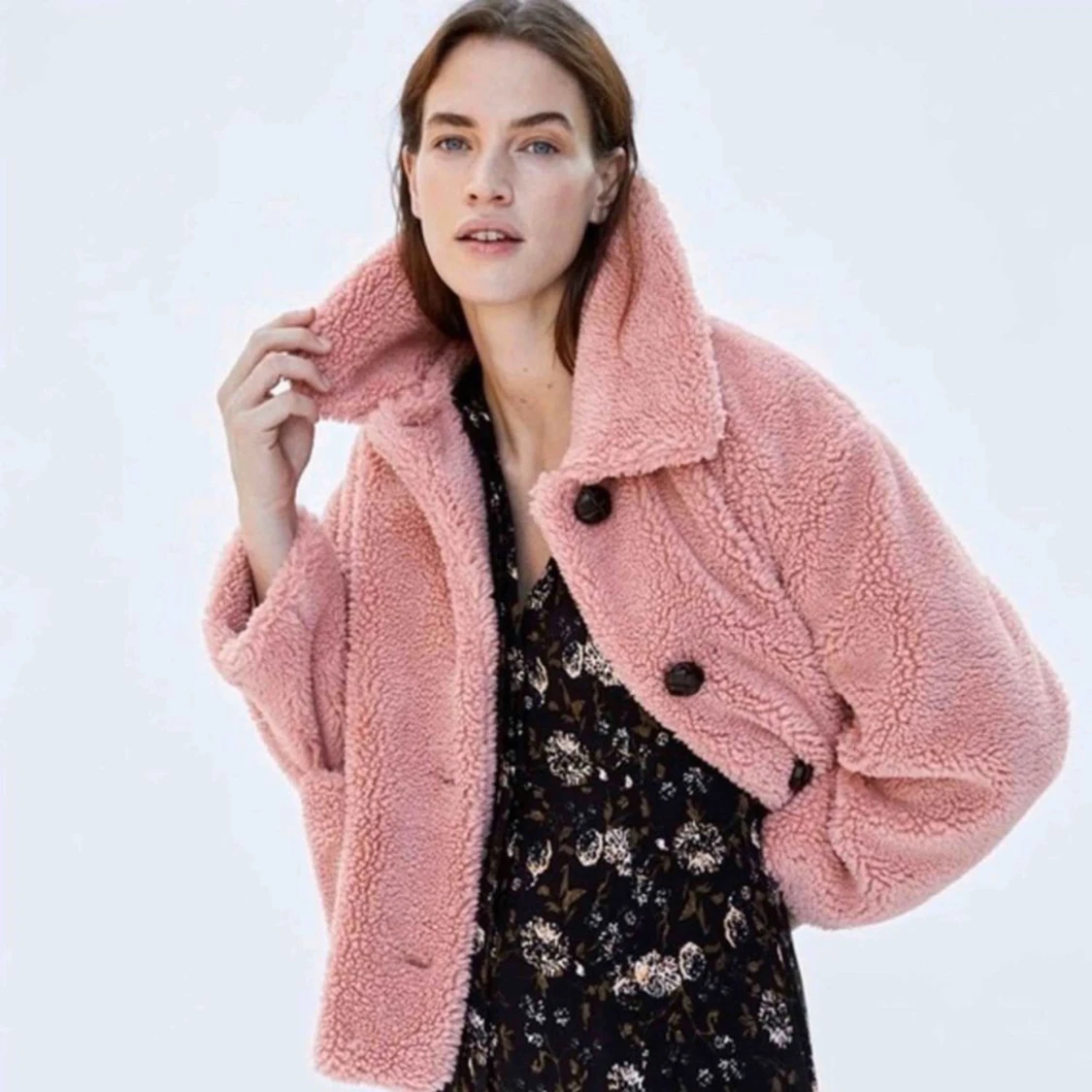 Rosa tedddy jacka - 90