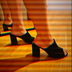 Sandaletter m. Klack - Sandaler med klack! Slip ins, lätta att slide into och slide off på sommaren/våren! Imitationsmocka.