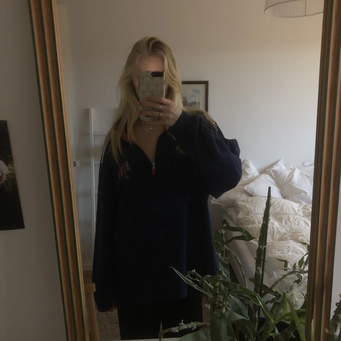 VINTAGE NIKE HOODIE HALV ZIPUP - 90