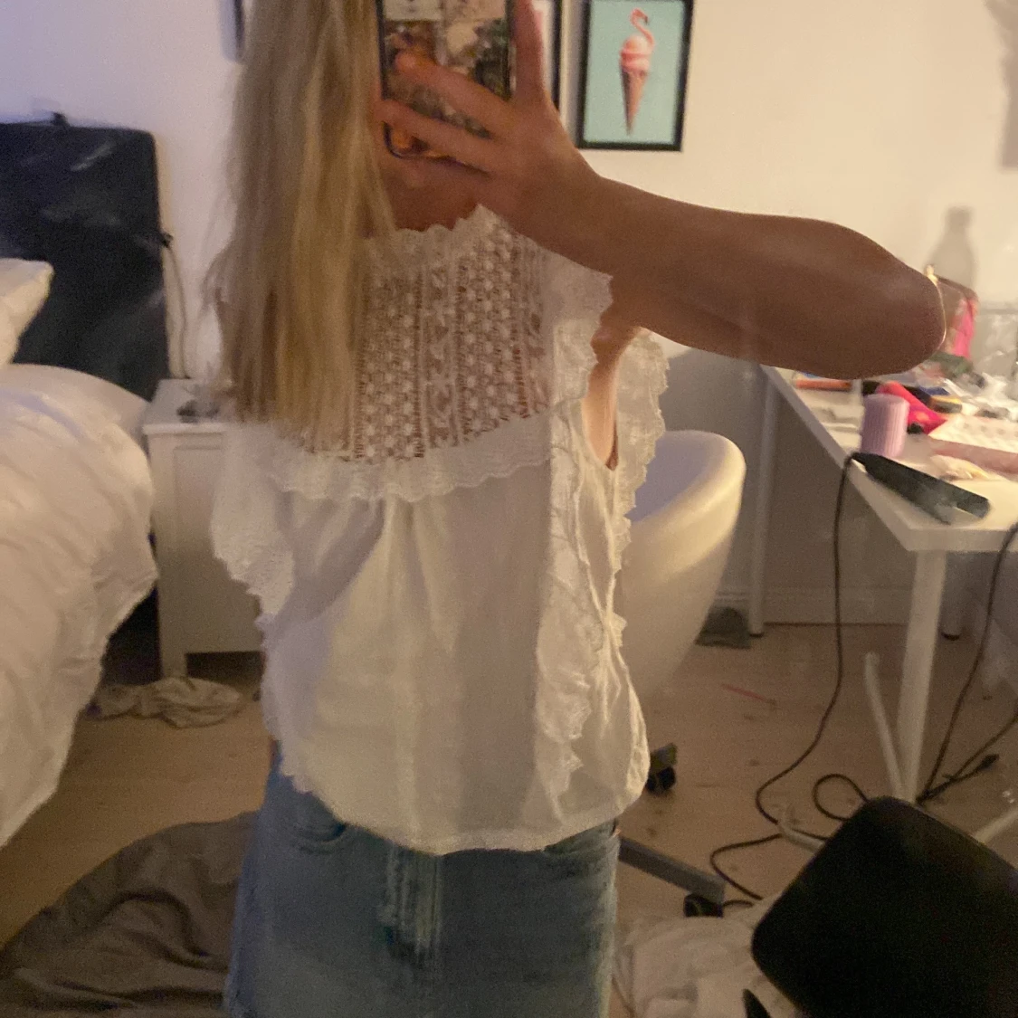 Vit topp från mango