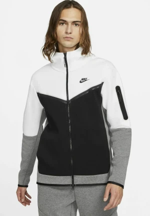 Nike tech fleece - grå/vit/svart - Nike tech fleece hoodie Fint skick storlek M