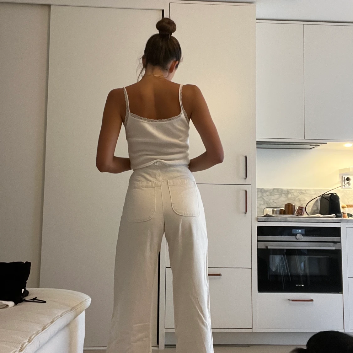 Ljusa lösa jeans - 90