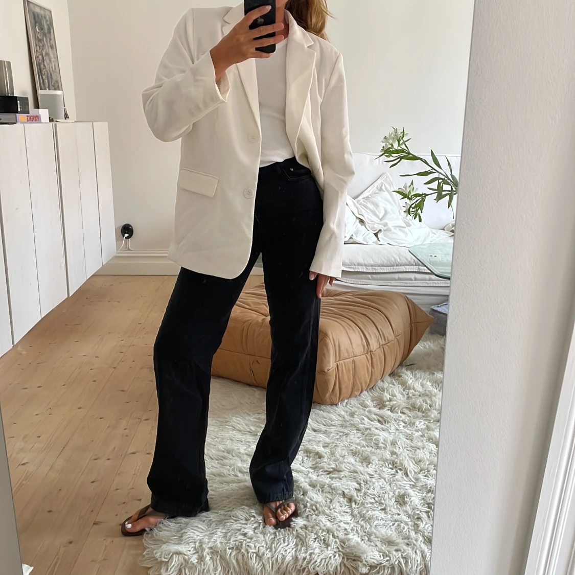 Vit oversized kavaj NA-KD - 91