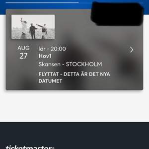 400kr st för 2 hov1 biljetter på Skansen, lördag 27 augusti. Ståplats. Biljetterna skickas online. 