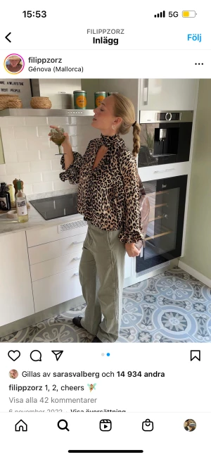 Leopard blus  - Likande blus som den från ganni. 