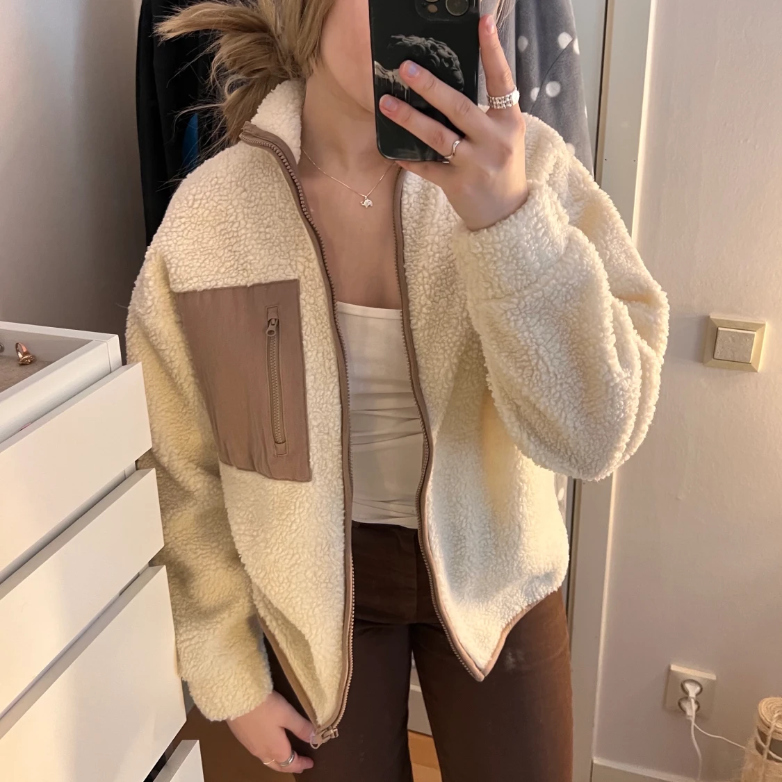 Tunn Teddy jacka - 90