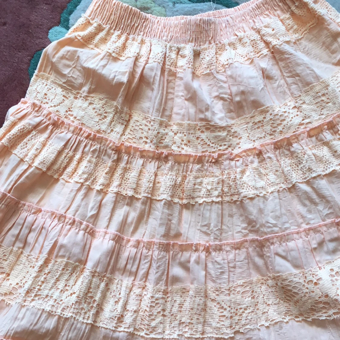 Spets orange kjol - 90