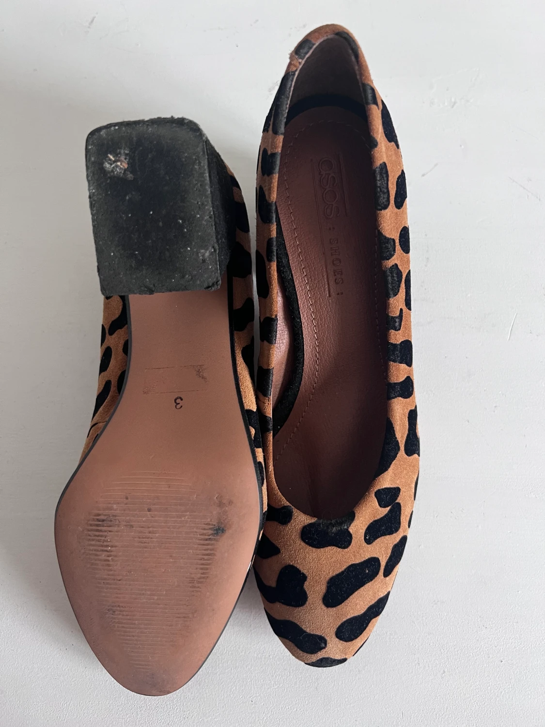 Asos skor klack leopardmönster strl 3 (36) - 90