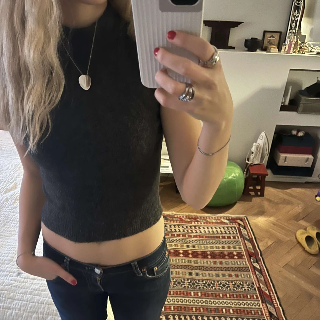 Zara stickad topp  - 91