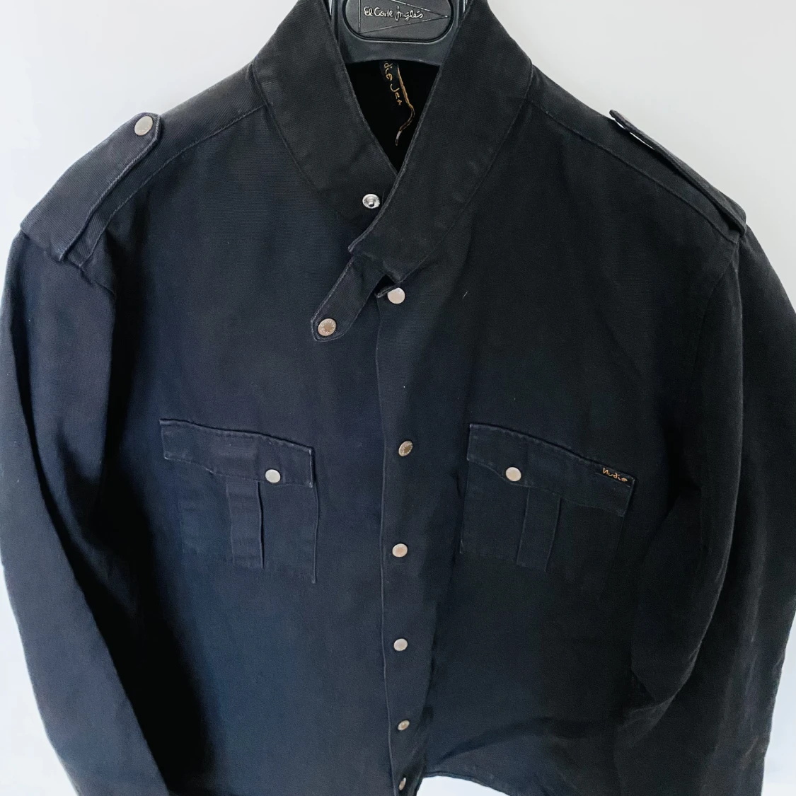 Nudie jeans black denim shirt - 90