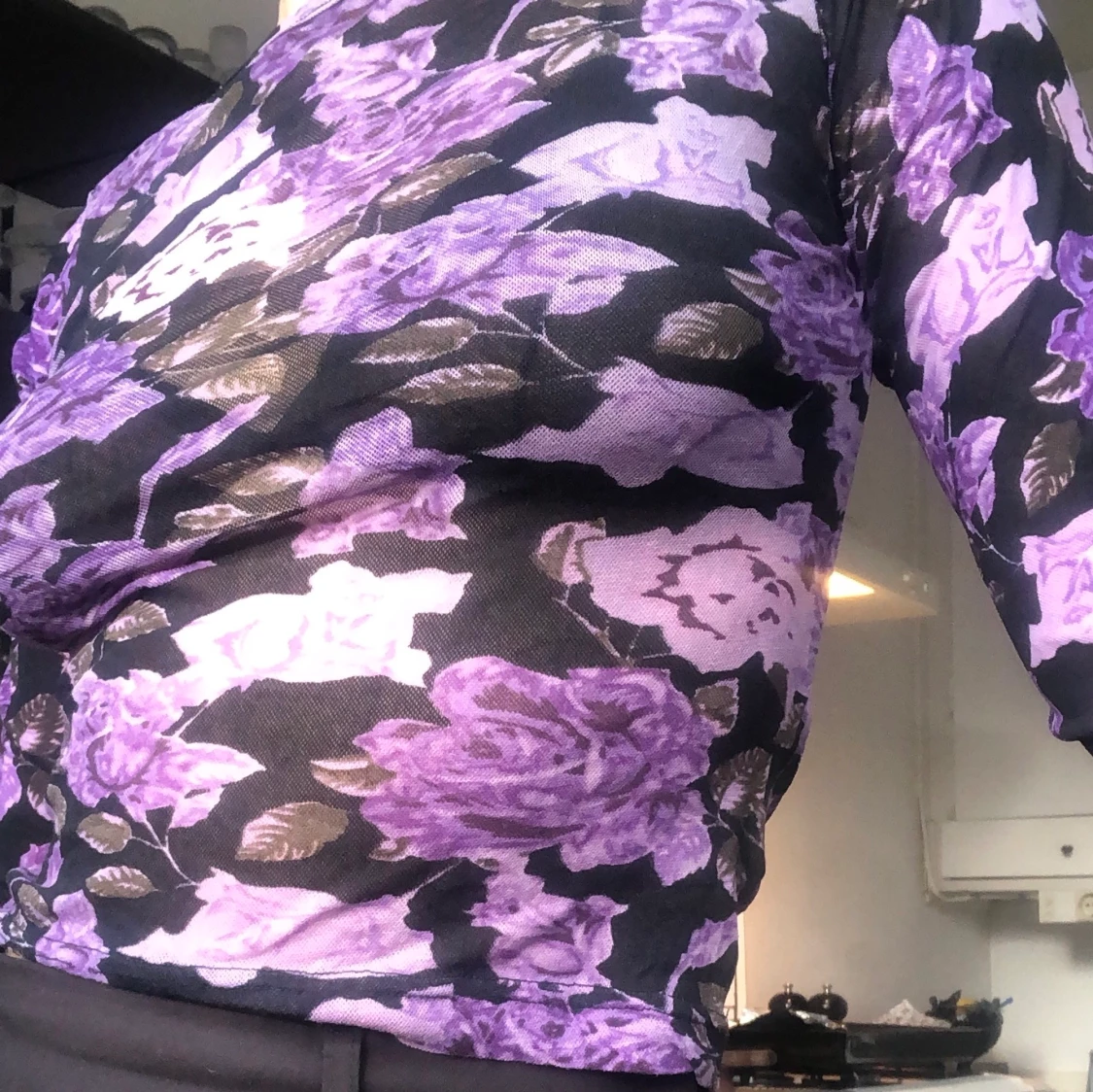 lila blommig fin mesh!!  - 91