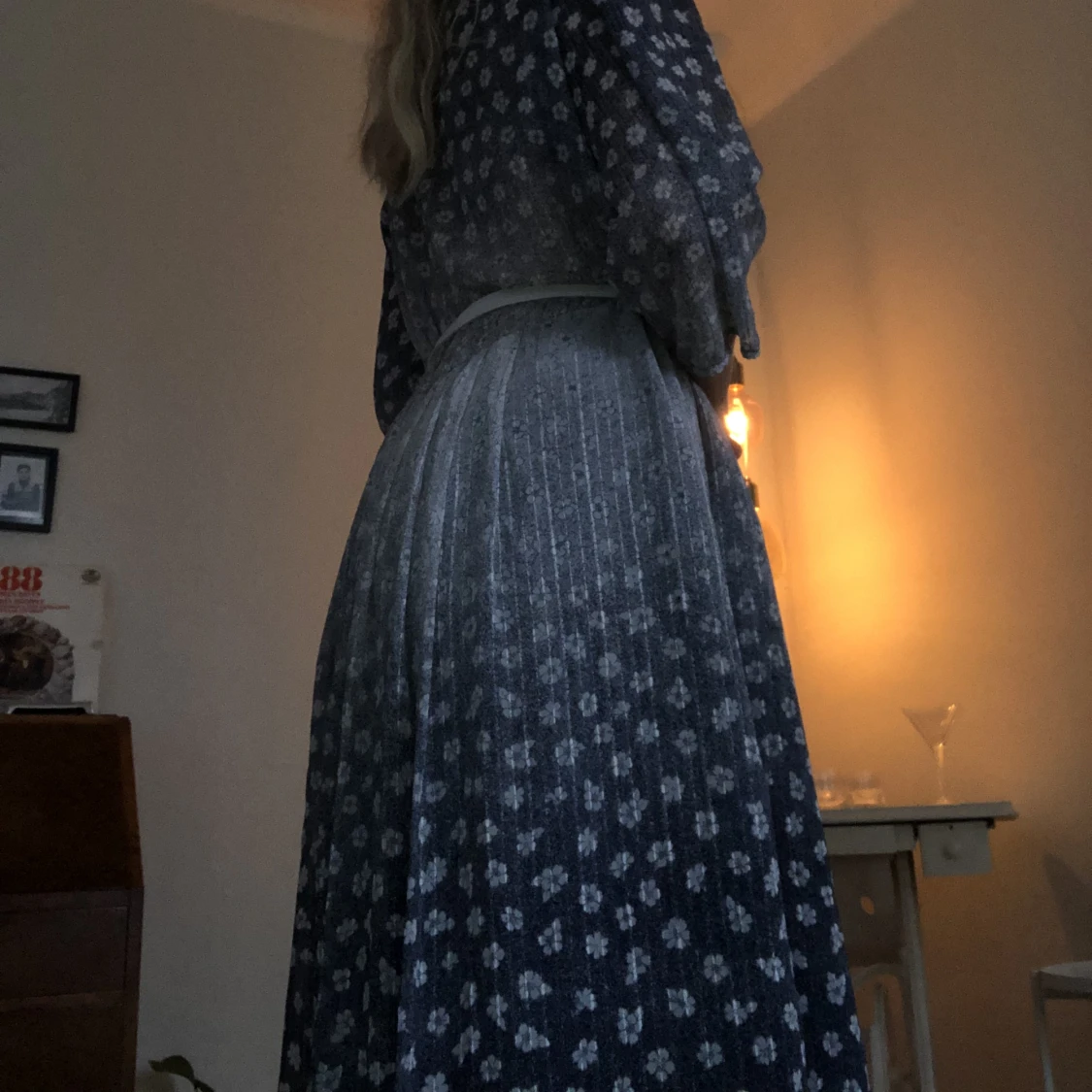 Vintage Klänning + Vitt bälte