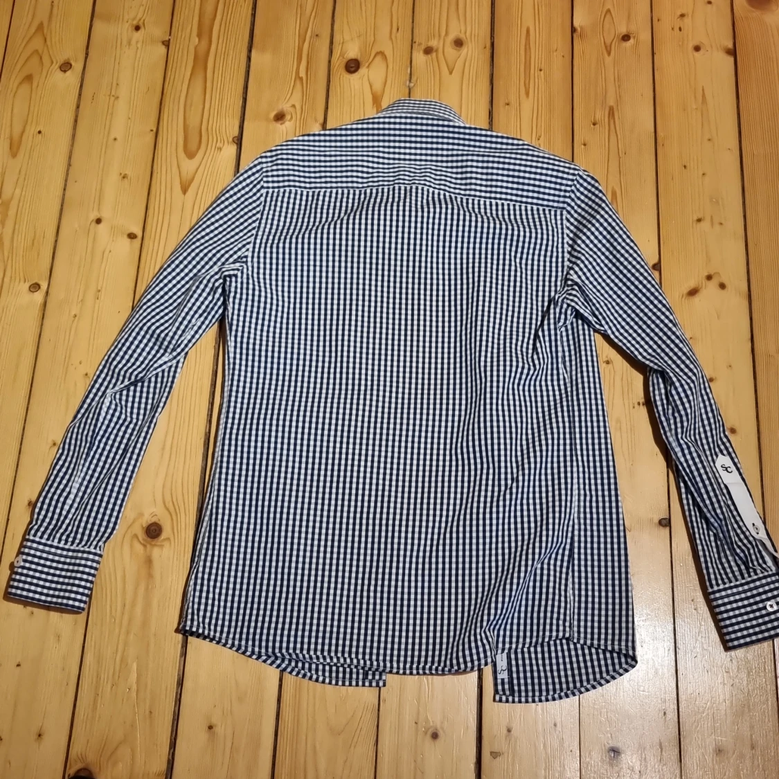 Blåvit rutig skjorta - 91