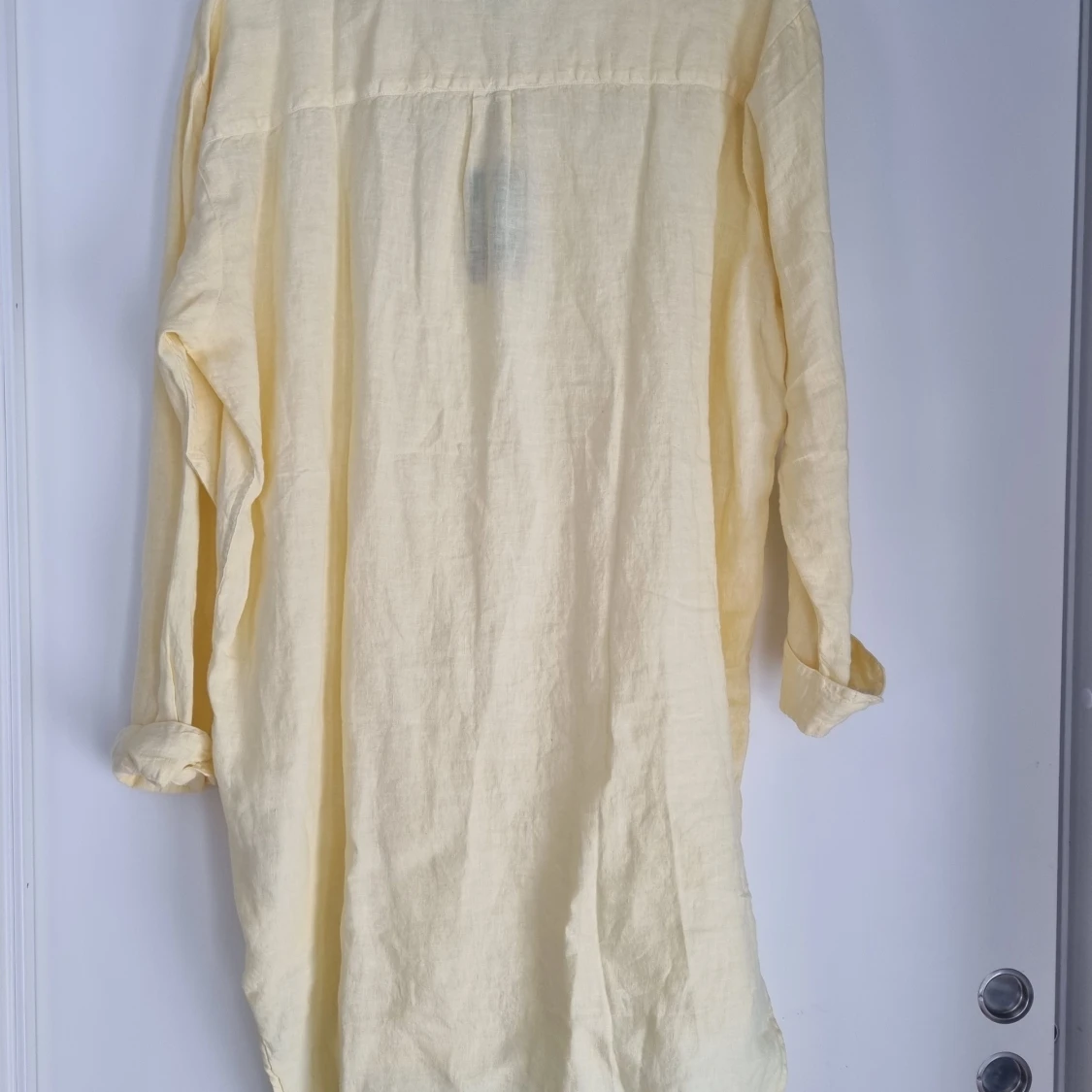 Solgul linne klänning - 91