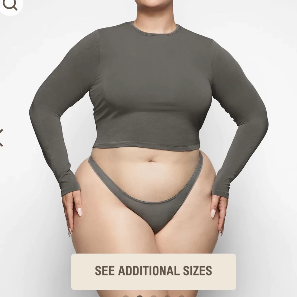 Skims New Vintage Cropped Long Sleeve T-shirt💘 - 91