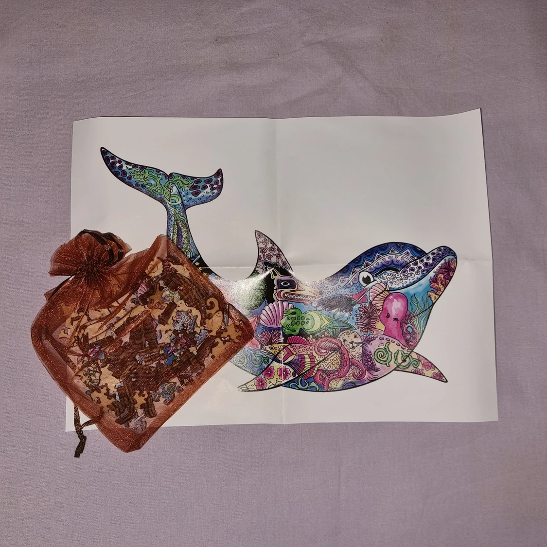 Träpussel delfin - 90