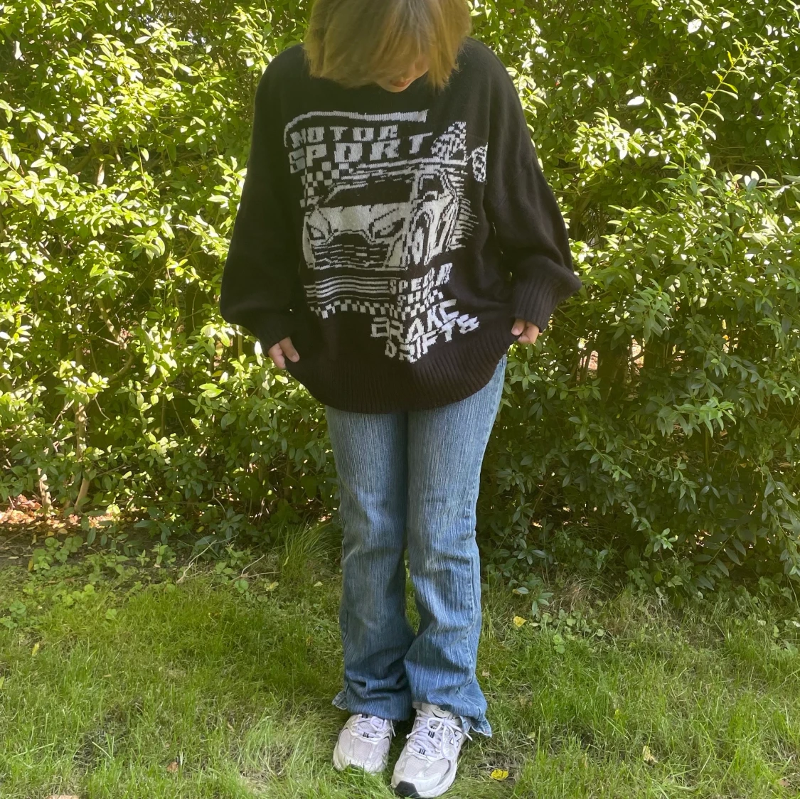 HM oversized tröja svart - 90