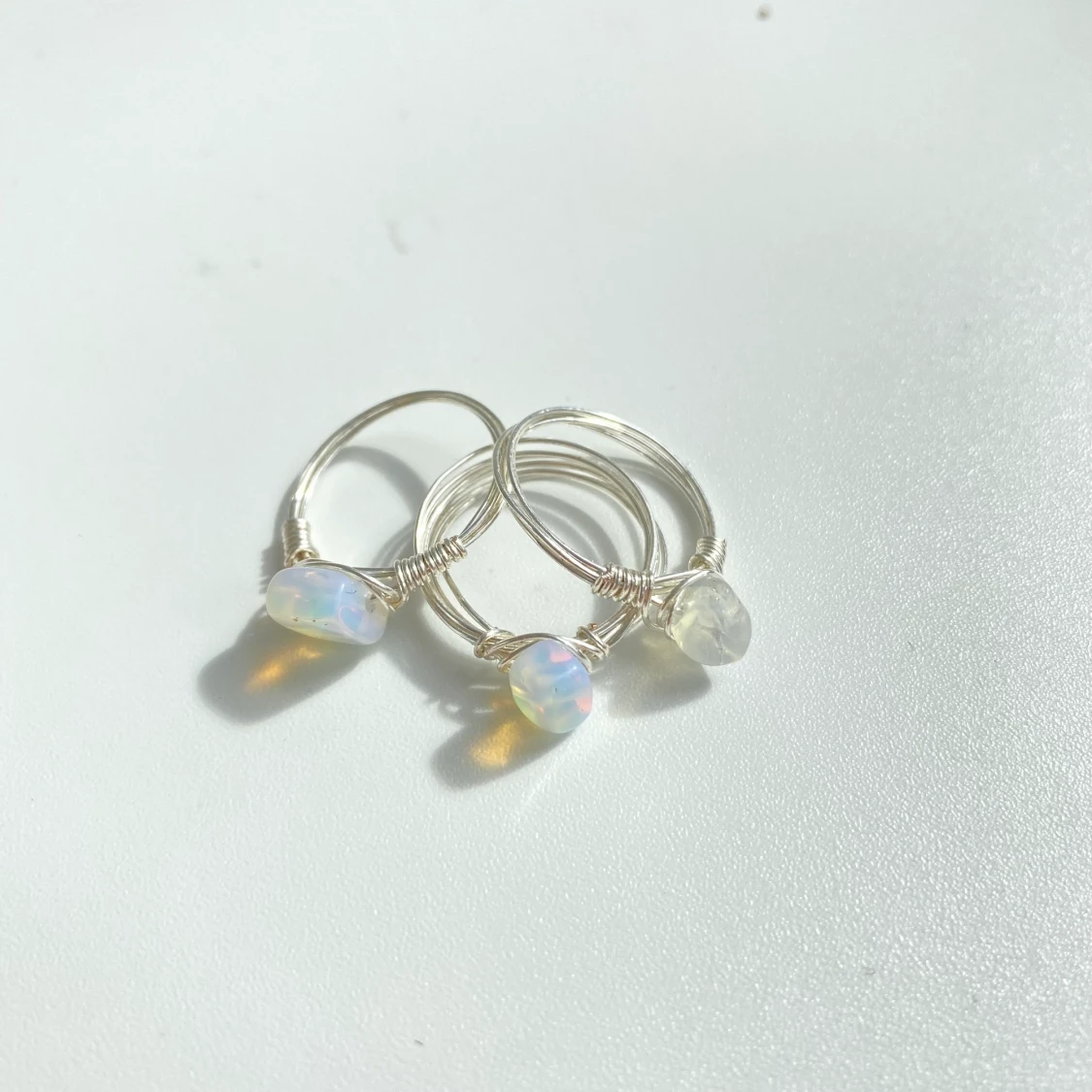 Kristallchips ring opalit - 90