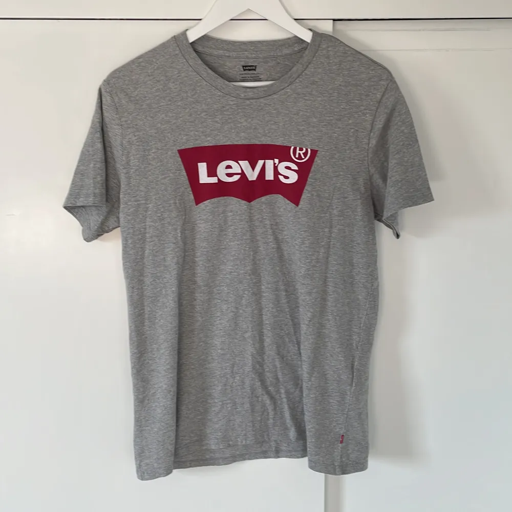 En helt oanvänd grå Levi’s t-shirt i strl M, är i perfekt skick. Kan skicka elr mötas upp, skriv om ni har frågor elr önskas fler bilder💕. T-shirts.