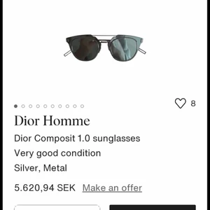 Dior solglasögon - Jag säljer dessa dior solglasögon då jag inte ansväller dom längre. Dom är äkta, 3000kr men priset går att diskutera! 