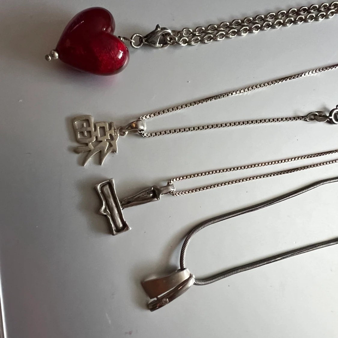 Äkta silver halsband med hänge  - 90