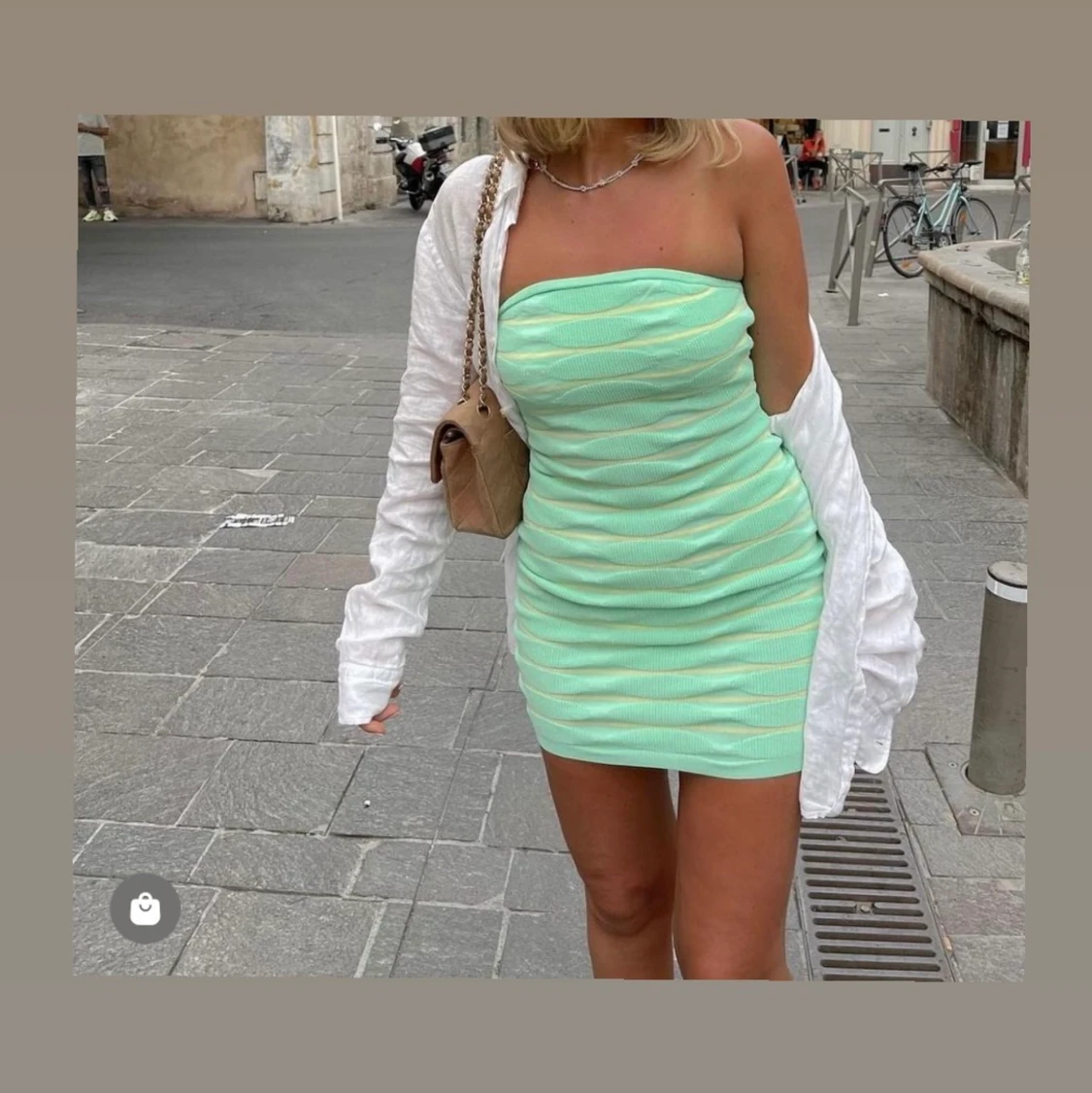 Adoore klänning tube dress short green - 90