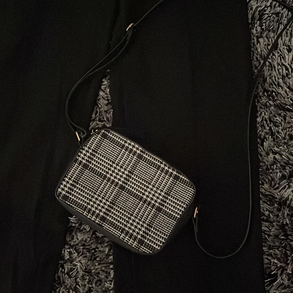 Vintage rutig väska