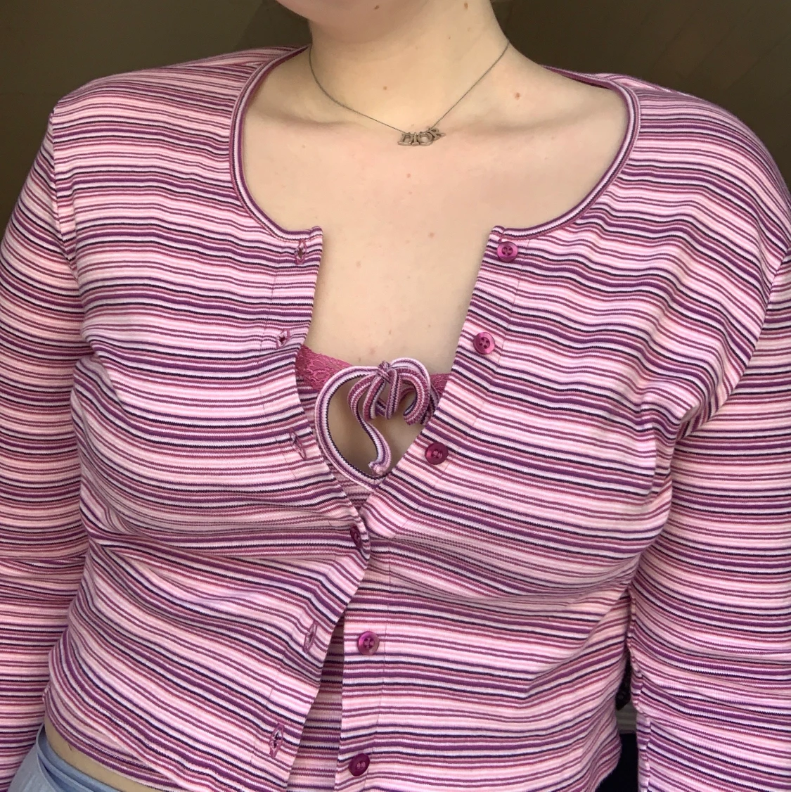 Randigt set med kofta och linne från BDG