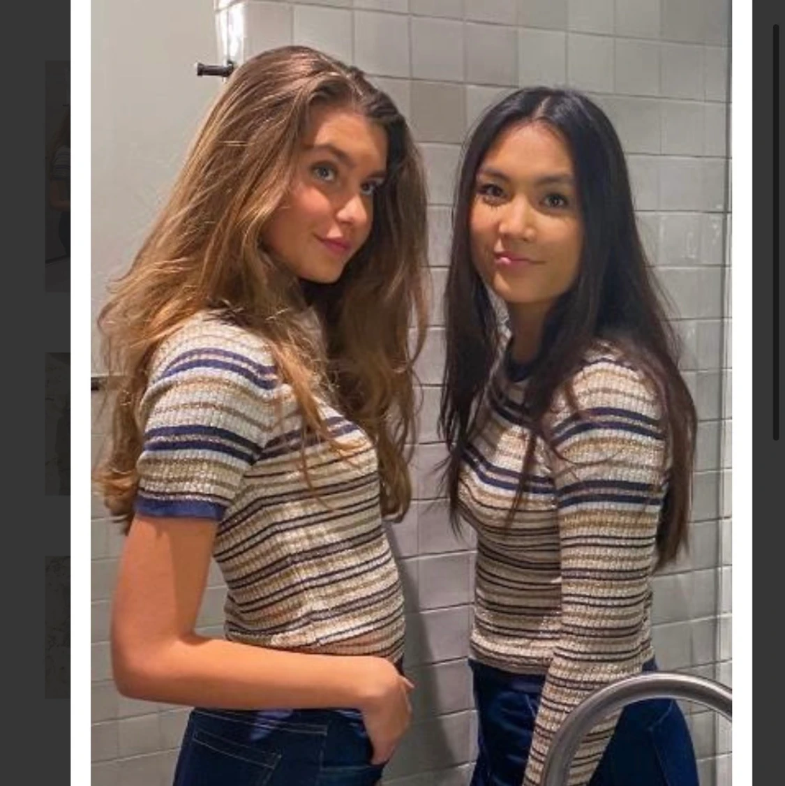 Long sleeved gold/navy - 90