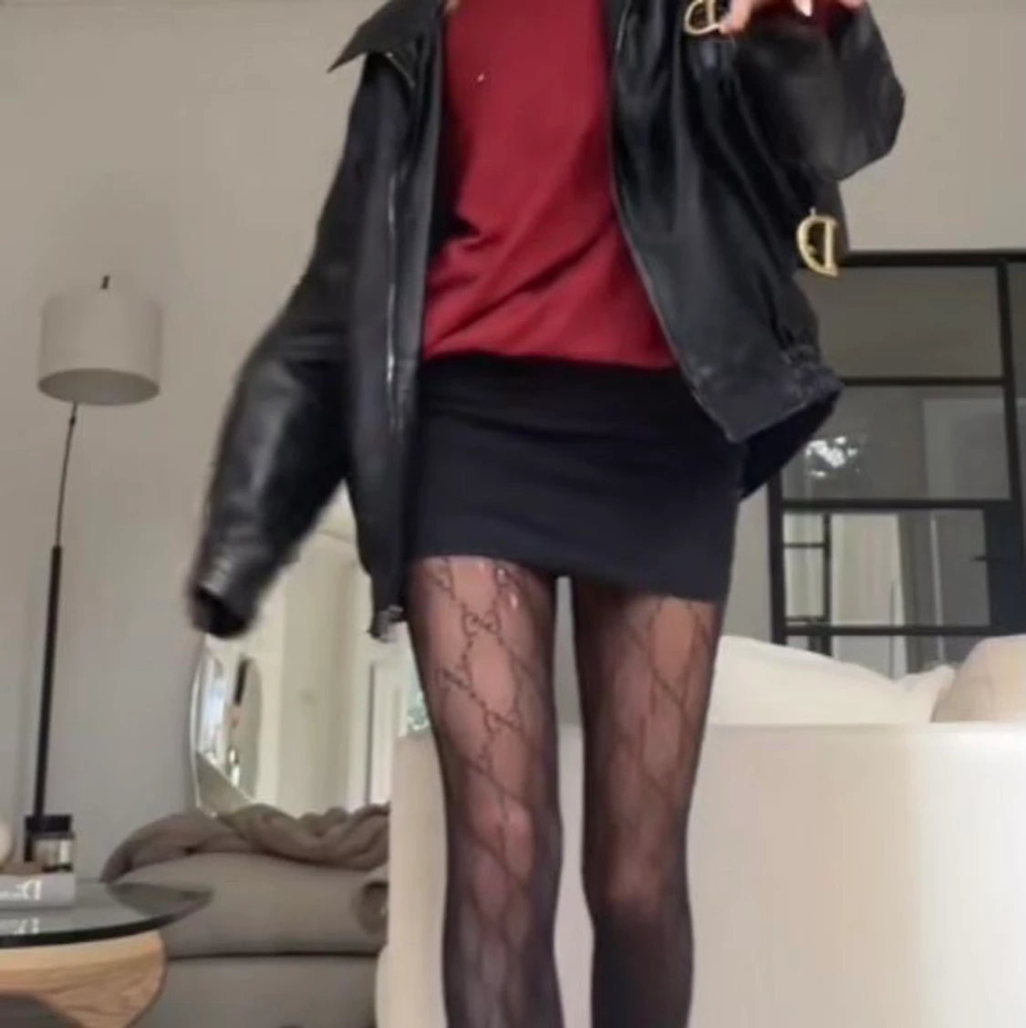 Svart läderjacka! - 90