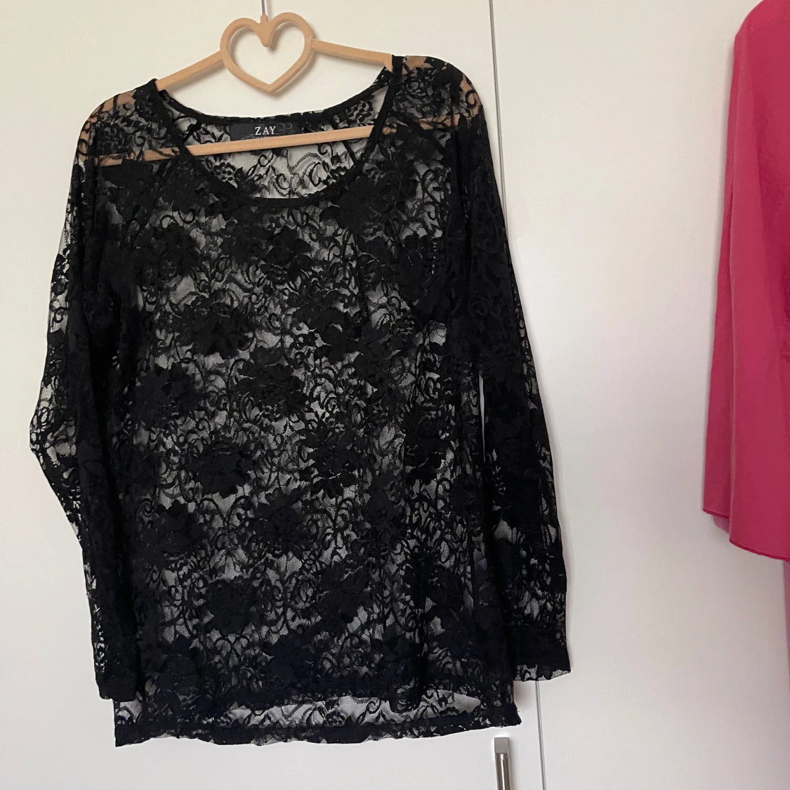 Svart spetsblus från ZAY - 1