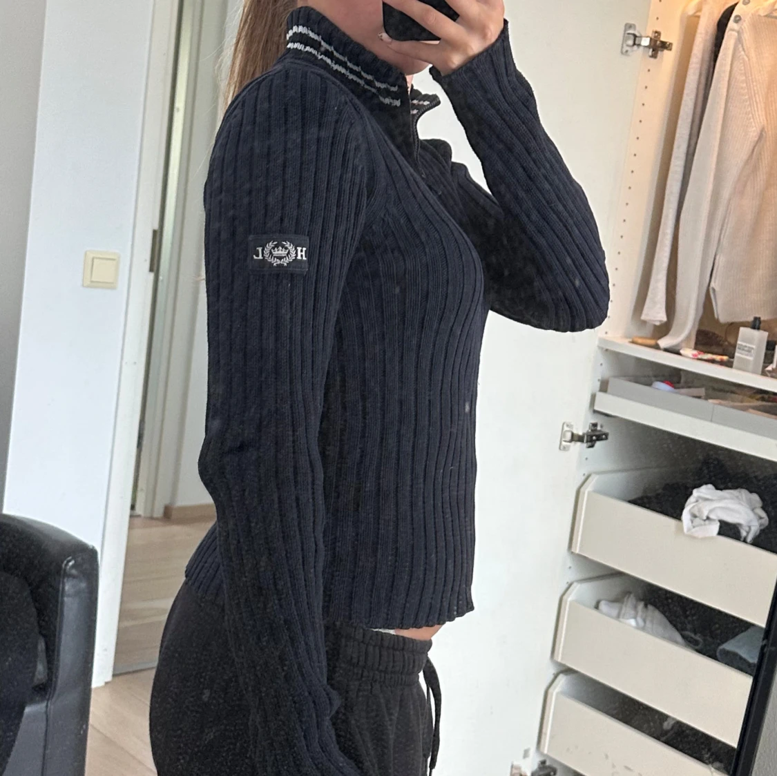 Dark blue zip sweater - 2