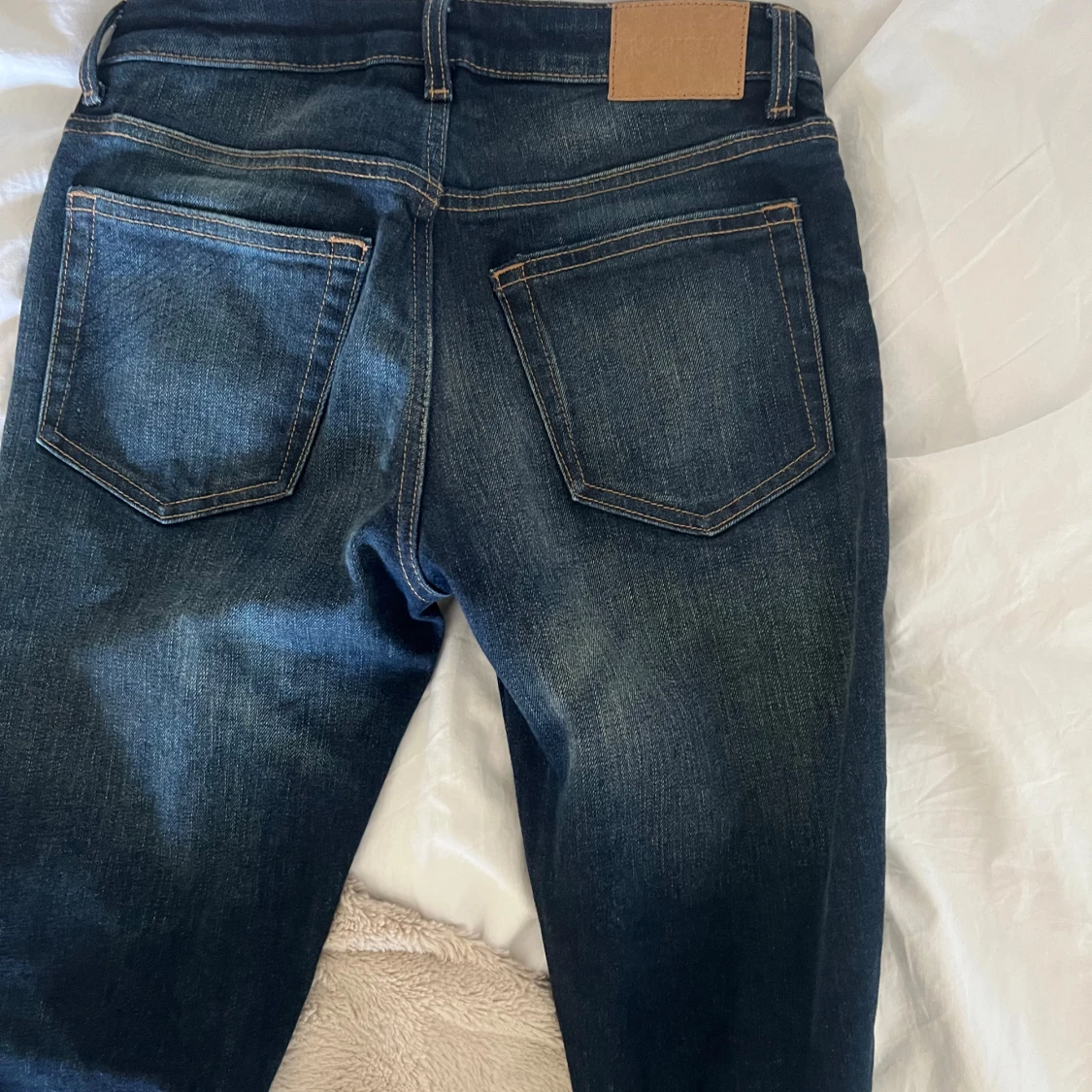 Mörkblå bootcut jeans - 3