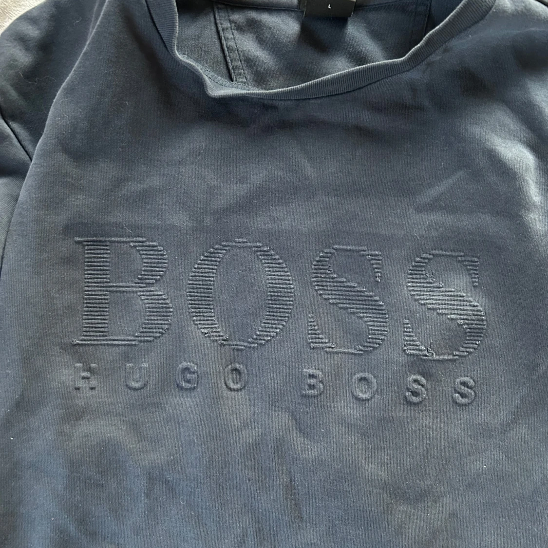 Mörkblå Hugo Boss sweatshirt slim fit - 1