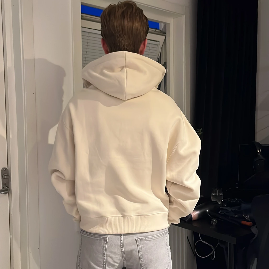 Beige Arigato Zip Hoodie - 1