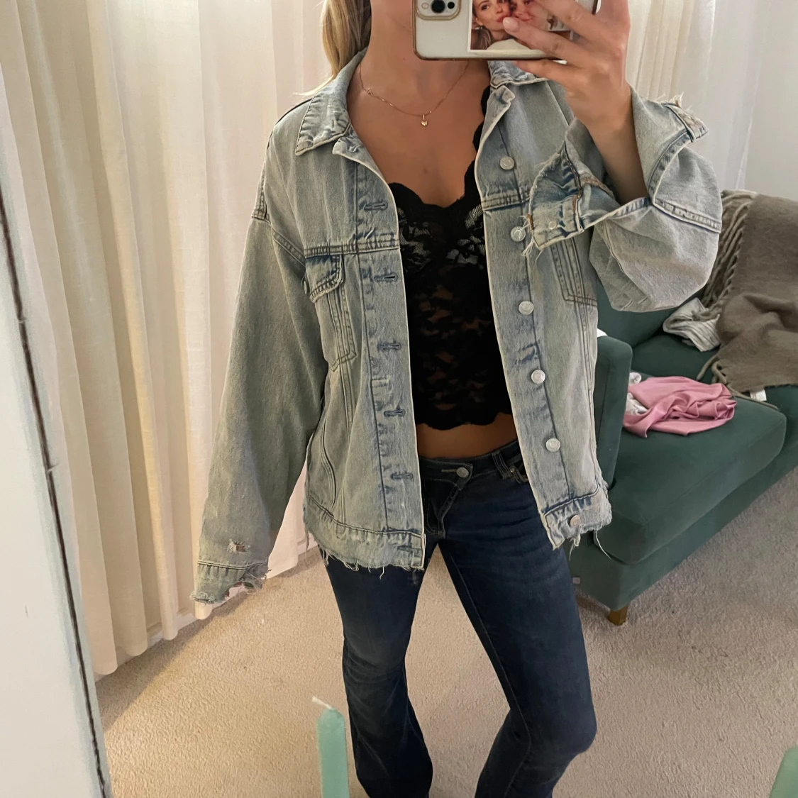  ljusblå jeansjacka  - 2