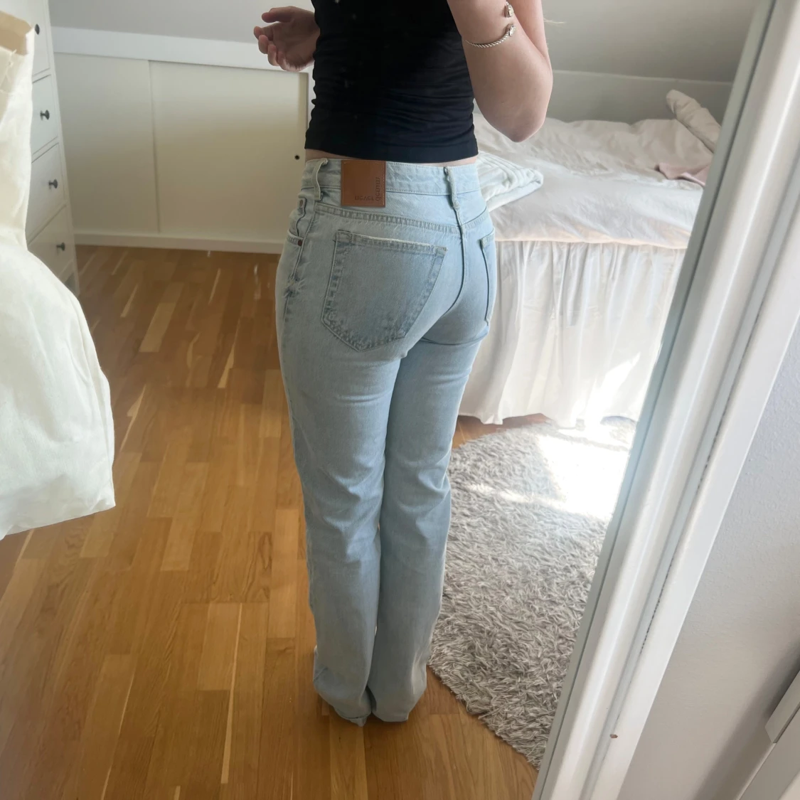 Ljusblå jeans low straight - 2