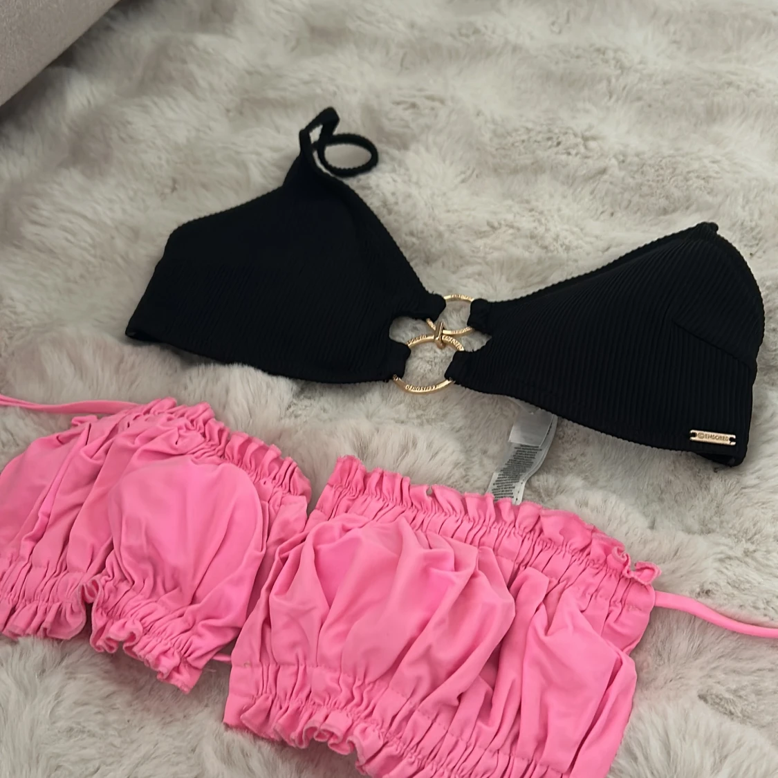 Svart och rosa bikiniöverdel - 1