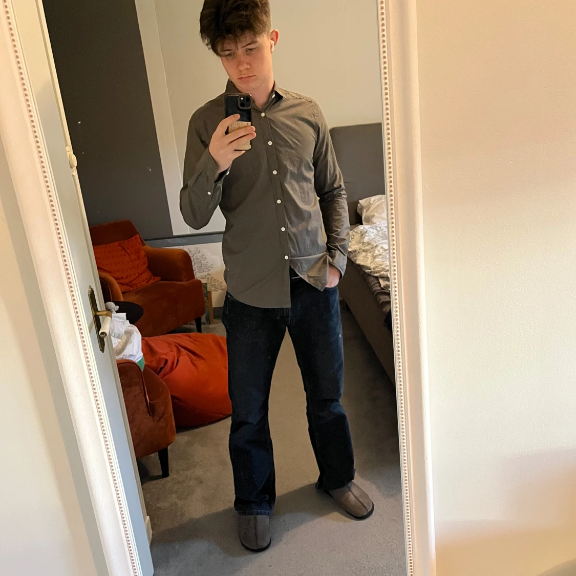 Olivgrön skjorta från Esprit