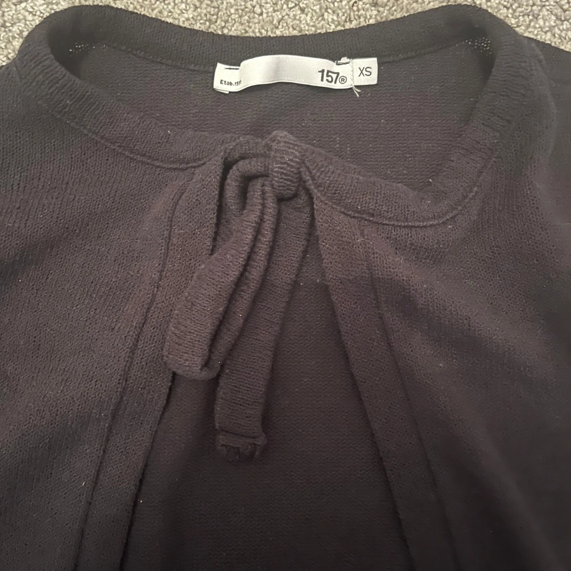 Svart kofta med knyt XS - 1