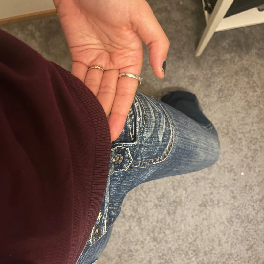 Vinröd t-shirt  - 1